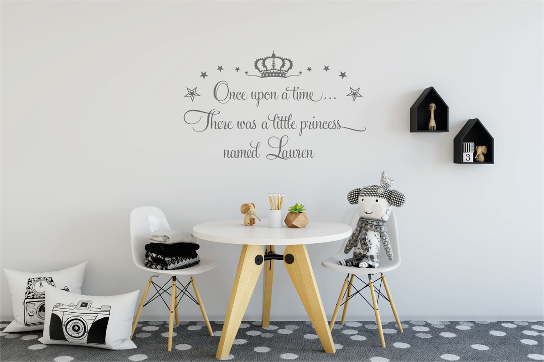 Once Upon A Time Personalised Grafix Wall Art New Zealand Made - Once Upon A Wall Vinyl Decals