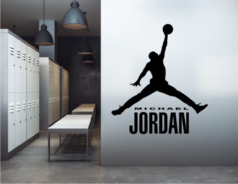 Wall Decal Michael Jordan Jump Man Basketball Grafix Wall Art