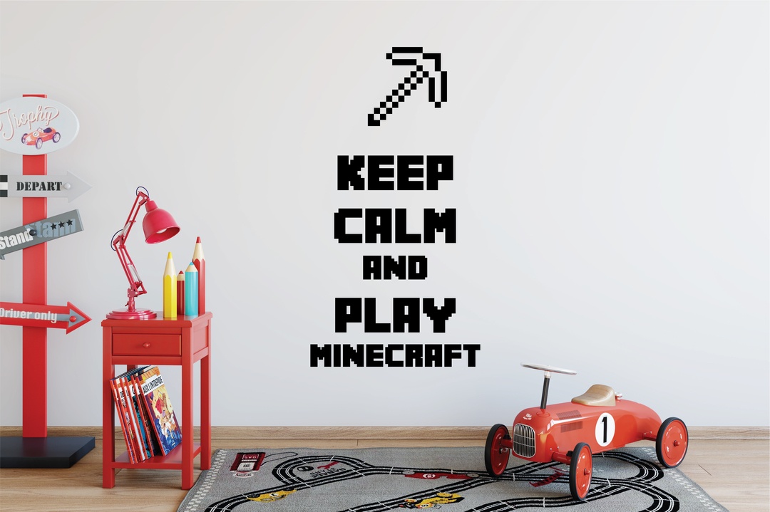 Keep Calm and Play Minecraft - Grafix Wall Art