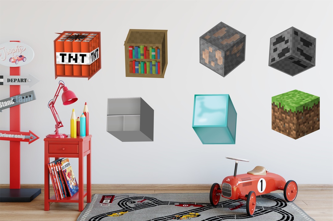 Minecraft Blocks Grafix Wall Art