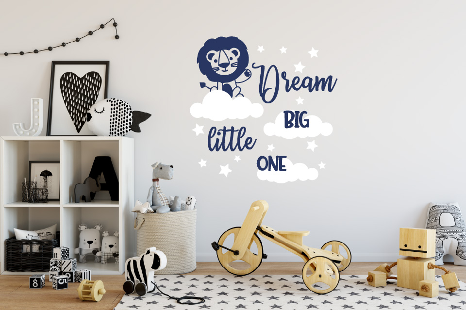 Dream Big wall decal for the nursery