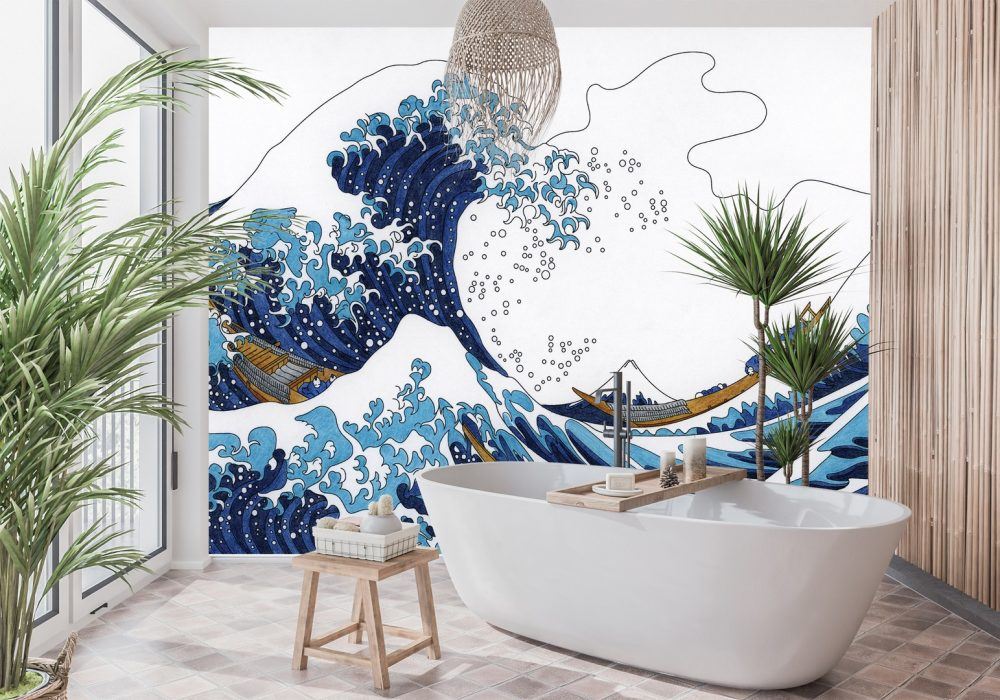 Wall Mural | Kanagawa Wave Art | Grafix Wall Art