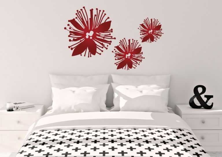 Printed Wall Decal | Pohutukawa Flowers - Grafix Wall Art