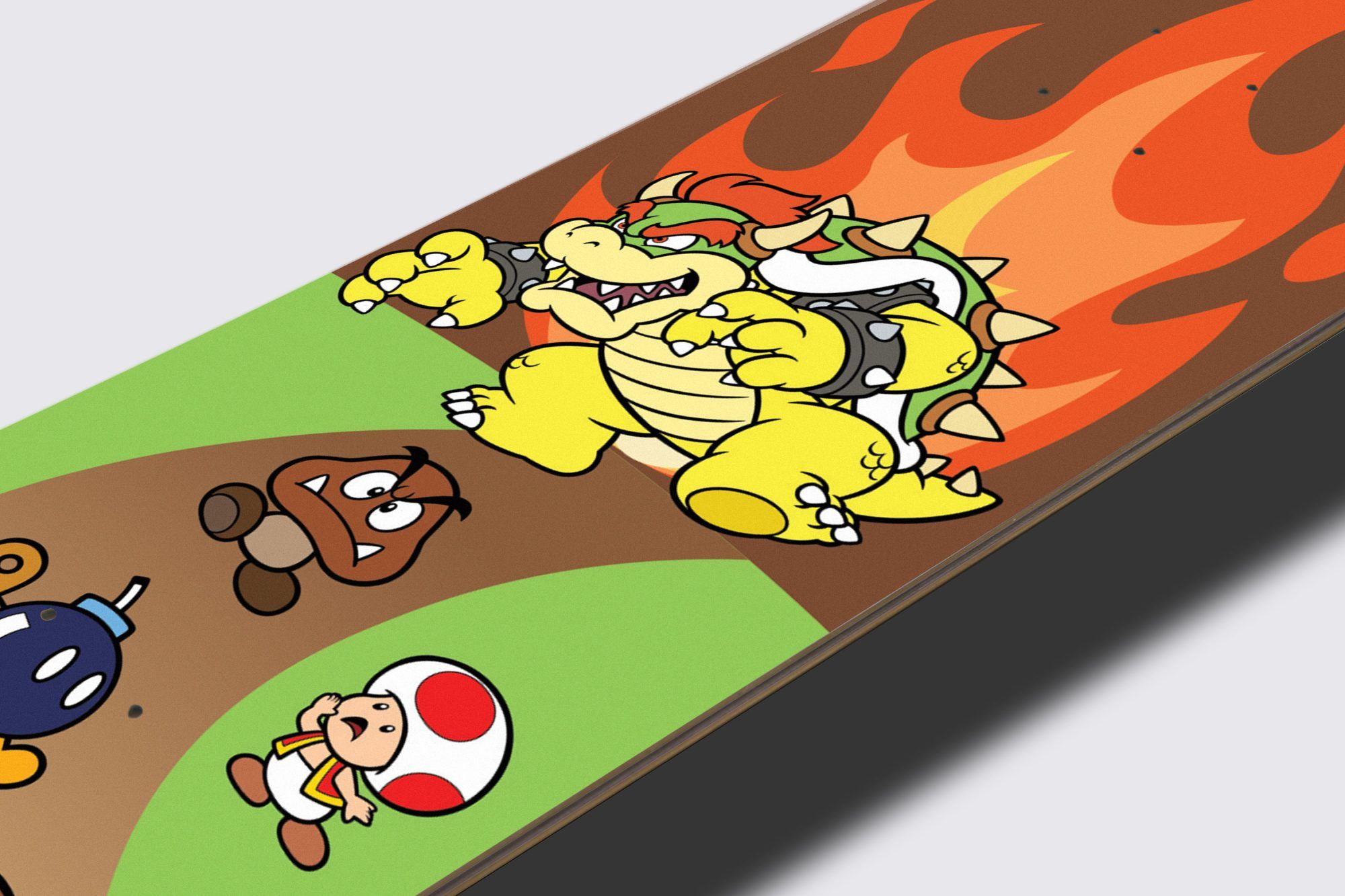 Skateboard Deck Wall Decoration Super Mario Bowser Grafix Wall Art custom-argentine-model-1-wall-clock-timecreation
