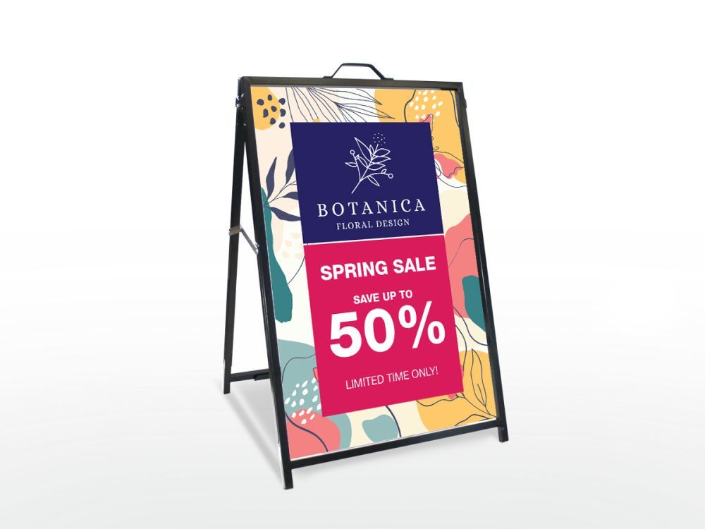 Large double-sided A-Frame footpath sign