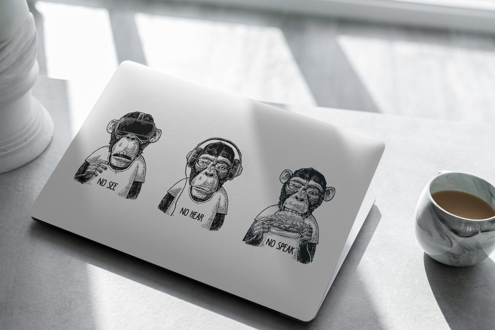 Laptop Skin | Three Wise Monkeys