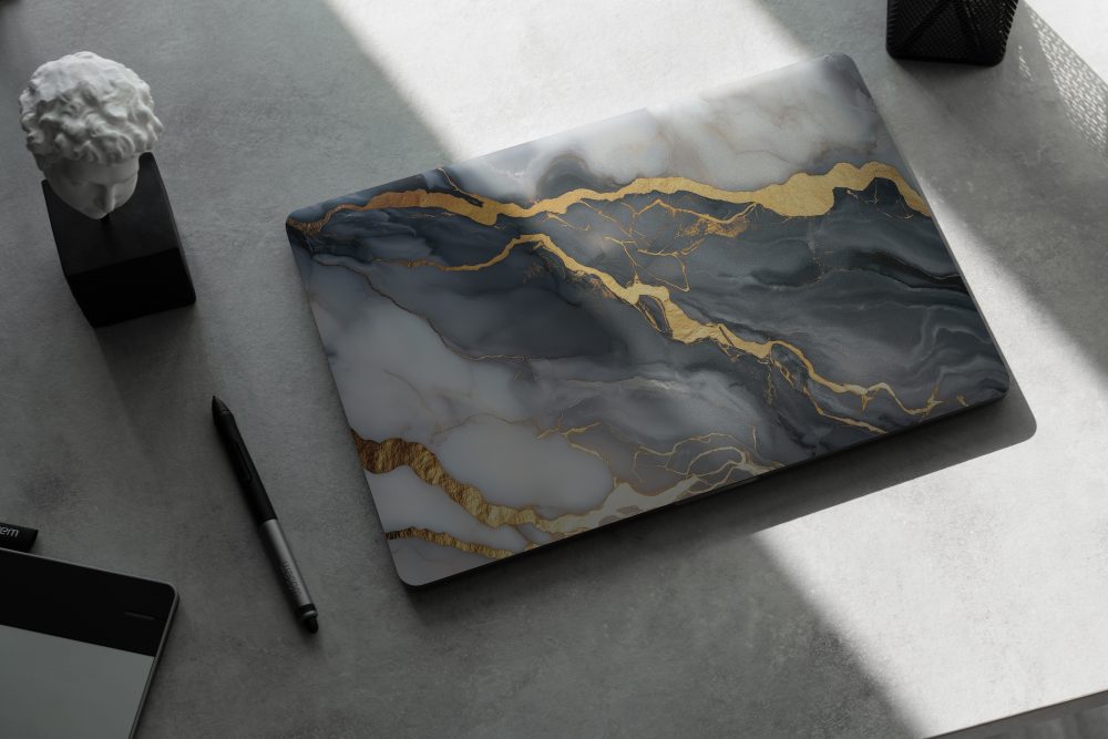 Alternative view of Laptop Skin | Marble 08
